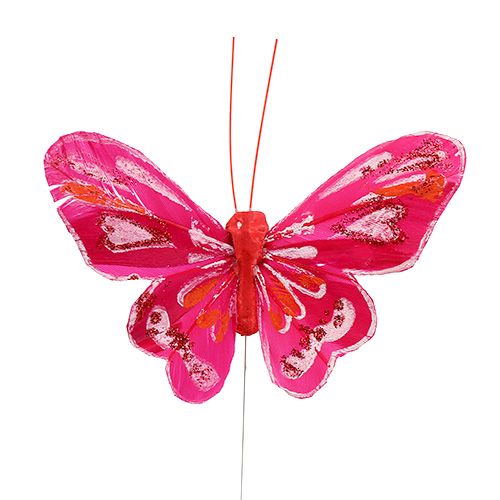 Product Butterfly 9,5cm pink 12pcs