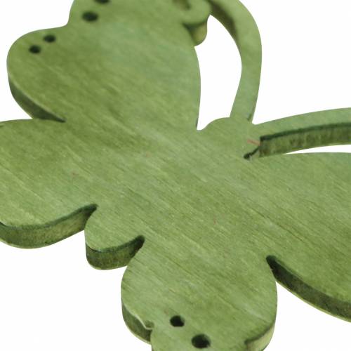 Floristik24 Scatter decoration butterfly wood orange, yellow, green 4 cm 72 pcs
