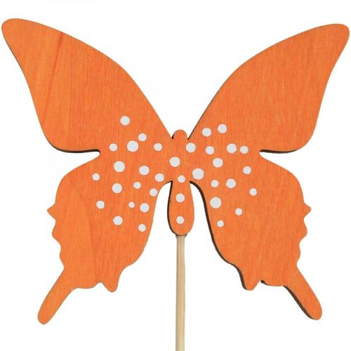 Butterfly wooden flower plug colored 9cm/29cm 12pcs