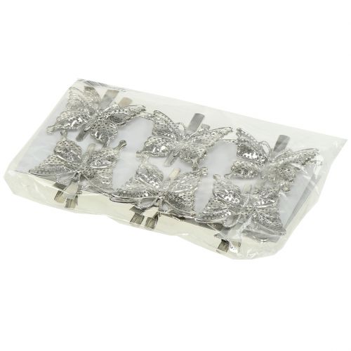 Floristik24 Metal butterfly on clip 12 pcs