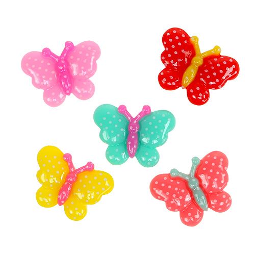 Butterflies mini 2cm multicolored 24pcs