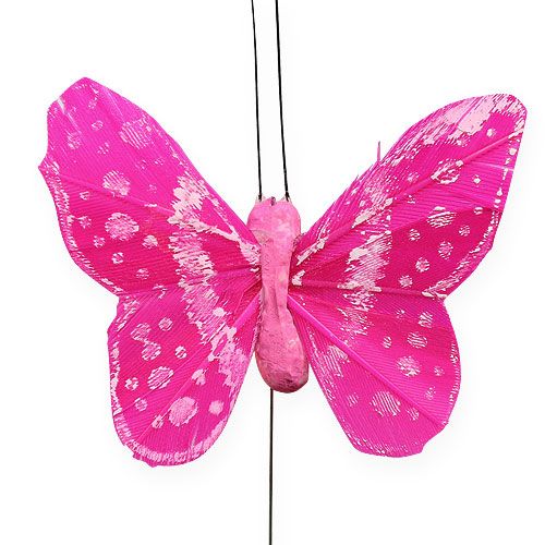 Product Decorative butterflies on a wire 5.5cm 24pcs