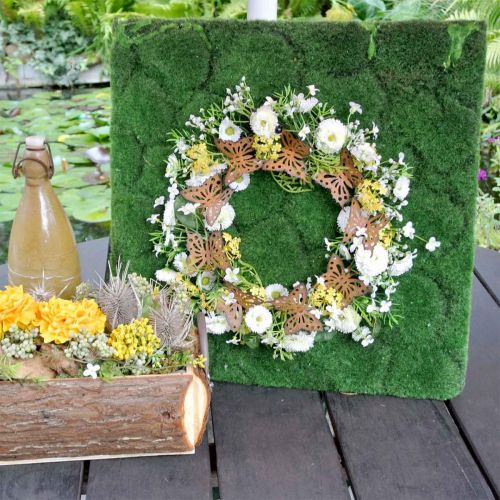 Floristik24 Butterfly decoration, spring decoration to hang, wreath ring, patina Ø30cm 2pcs