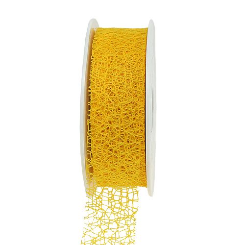 Floristik24 Decorative ribbon yellow 3cm 10m