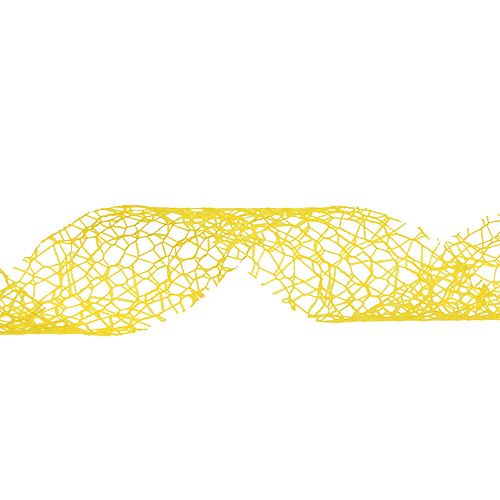 Floristik24 Decorative ribbon yellow 3cm 10m