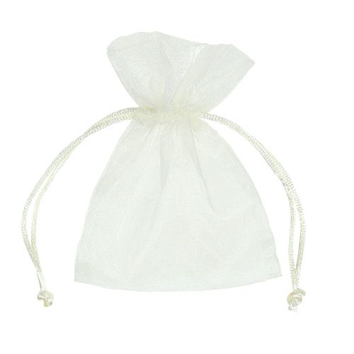 Product Jewelry bag made of organza cream 12x9cm 10p