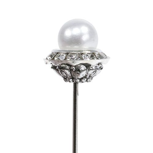 Floristik24 Jewelry pins with pearl Ø14mm L5.5cm 24 pcs