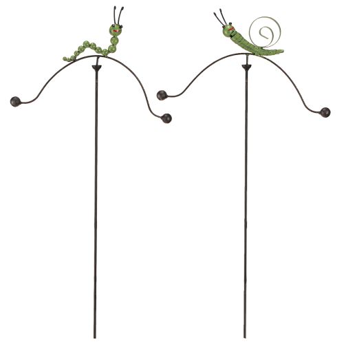 Product Snail Caterpillar Wind Chime Garden Stake Metal H67cm 2pcs