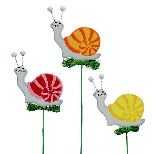 Floristik24 Snail as a plug 7cm L28cm 15pcs