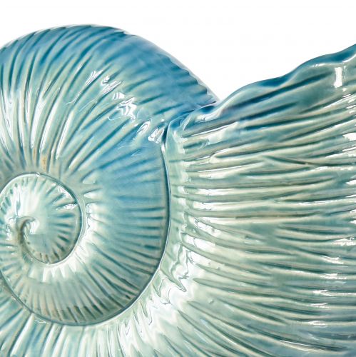 Floristik24 Snail decorative vase flower vase blue ceramic L18cm