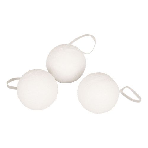 Floristik24 Snowballs Decoration Hanging Snow Artificial Ø7.5cm 6 pcs