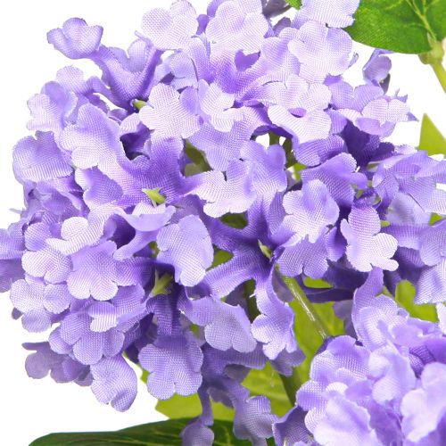 Product Snowball Artificial Flowers Purple Blossom 5 Umbels L78cm 2pcs