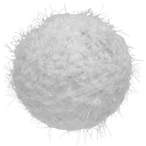 Product Snowball winter decoration deco ball white wool Ø15cm 3pcs