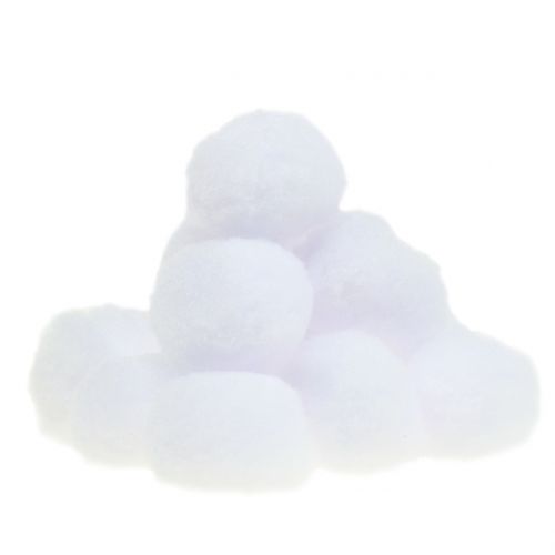 Floristik24 Snowball White 4cm 24 pcs