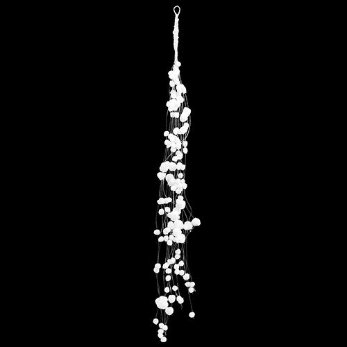 Snowball garland 135cm white