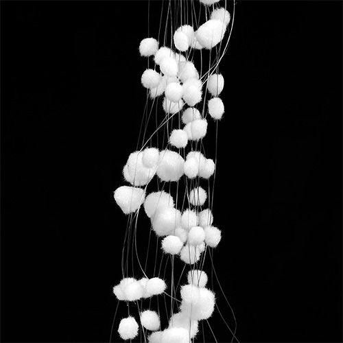 Product Snowball garland L75cm white
