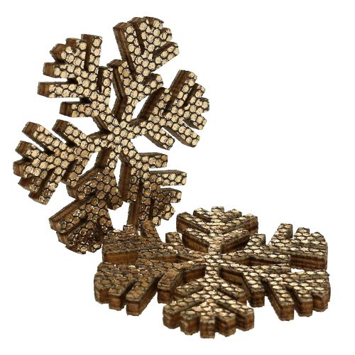 Product Snowflake Gold Christmas Decoration Ø4cm 48 pcs