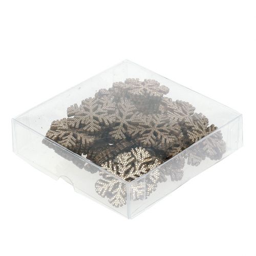 Product Snowflake Gold Christmas Decoration Ø4cm 48 pcs