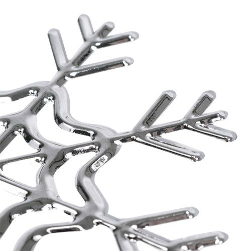 Floristik24 Snowflake silver 10cm 3pcs