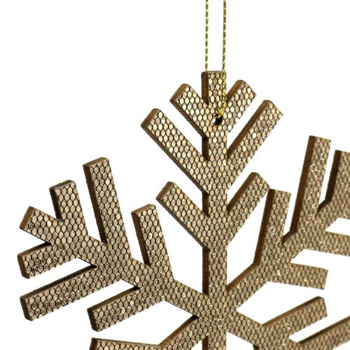 Product Snowflake gold to hang Ø8cm - Ø12cm 9pcs