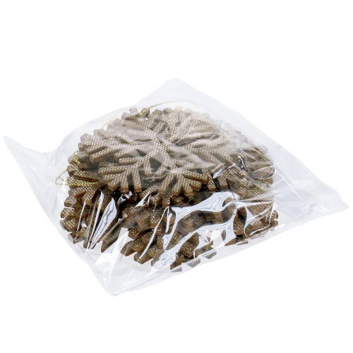 Product Snowflake gold to hang Ø8cm - Ø12cm 9pcs