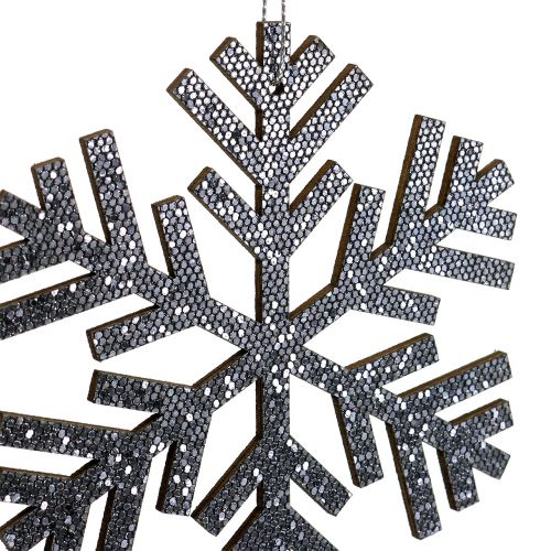 Product Snowflake gray to hang Ø8cm - Ø12cm 9pcs