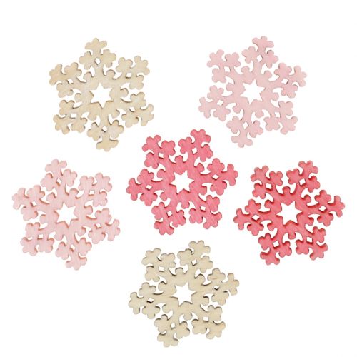 Product Snowflake Mix Pink, Rose, Natural Ø2cm 144 pcs