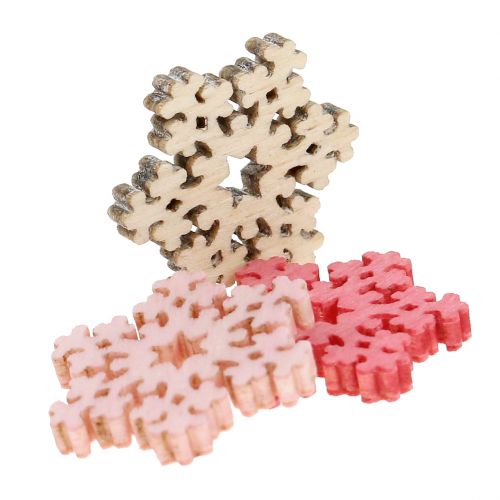 Product Snowflake Mix Pink, Rose, Natural Ø2cm 144 pcs