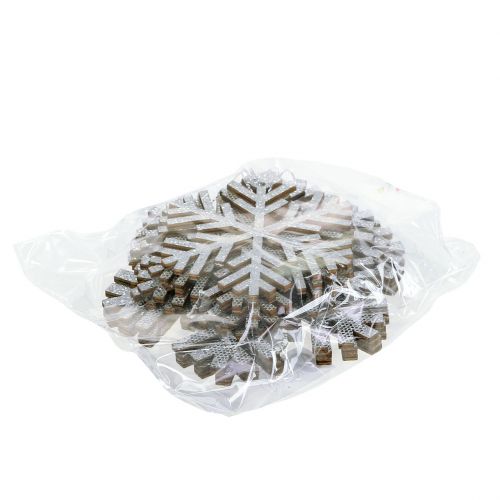 Product Snowflake Silver for hanging Ø8cm - Ø12cm 9 pcs