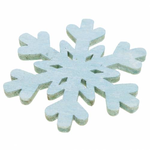 Floristik24 Snowflake decoration blue/grey/white 4 cm 72 pcs