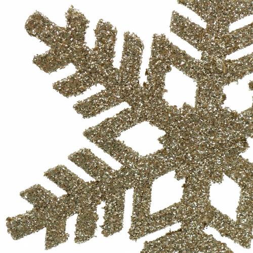 Product Deco plug snowflake glitter Ø8/10cm 18p