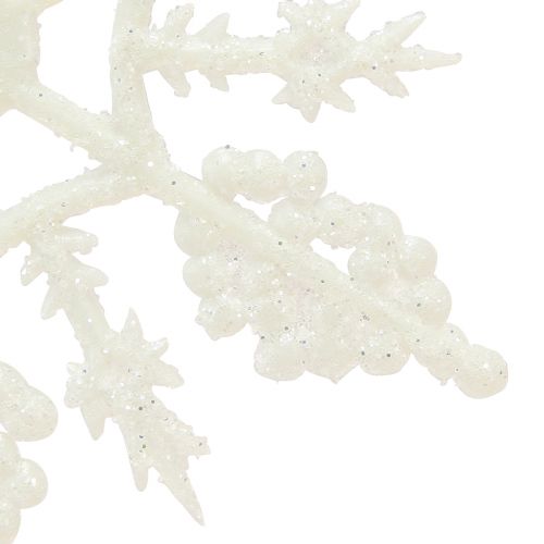 Product Snowflakes Decoration White Glitter Ice Crystals 10cm 12 pcs