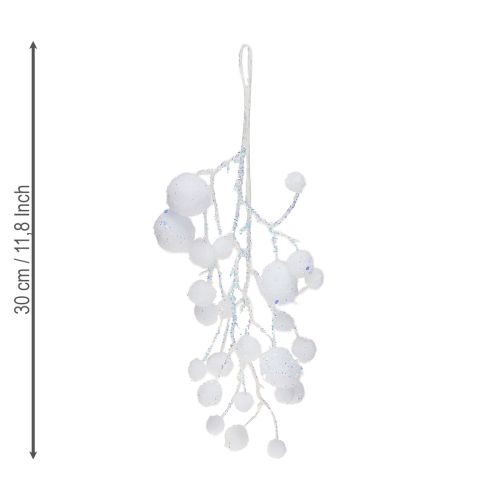 Product Snowflake decoration branches for hanging glitter 30cm 2pcs