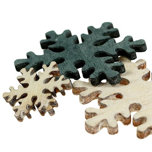 Floristik24 Snowflakes Ø2-4cm gray, white 84pcs