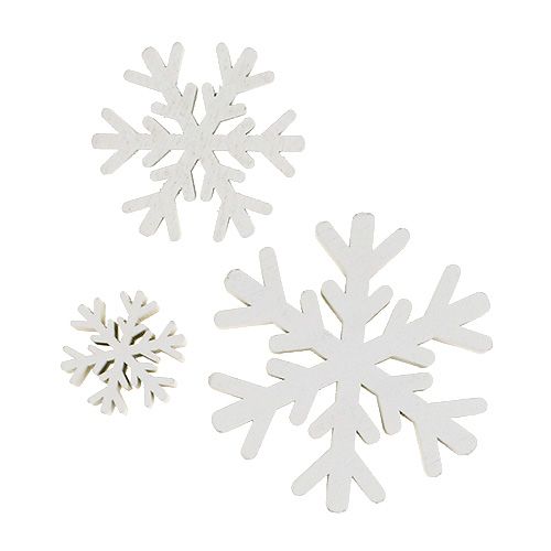 Floristik24 Snowflakes white mix 3cm - 7cm 48 pcs