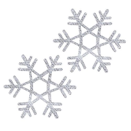 Floristik24 Snowflakes Ø3.5cm with mica 12pcs