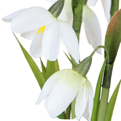Product Snowdrops artificial in glass artificial flowers white 22.5cm 2pcs