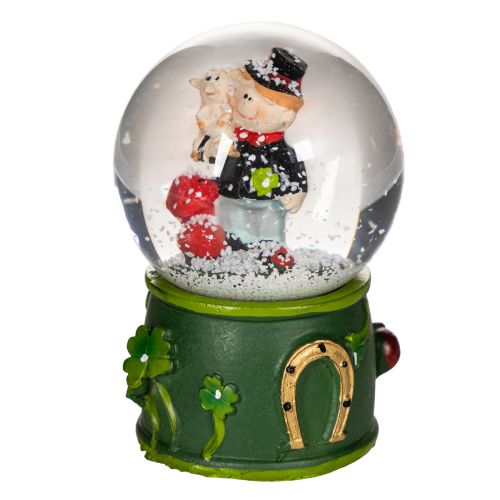 Lucky charm snow globe with chimney sweep figure, 4cm, 3 pieces | Floristik24.ie