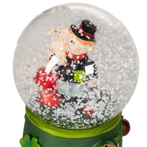 Lucky charm snow globe with chimney sweep figure, 4cm, 3 pieces | Floristik24.ie