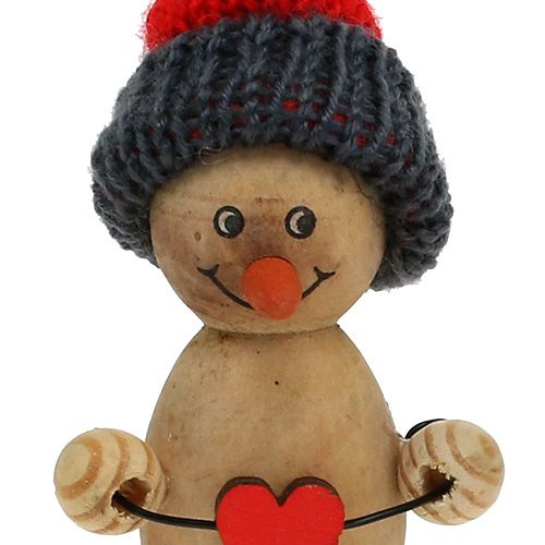 Floristik24 Snowman figure wood 8cm - 9cm 6pcs
