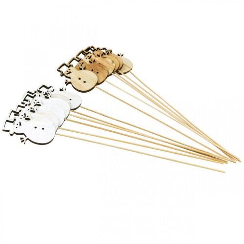 Floristik24 Flower plug Christmas decoration snowman wood 7cm 12pcs