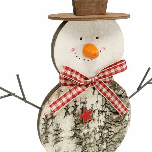 Floristik24 Snowman birch wood H33.5cm