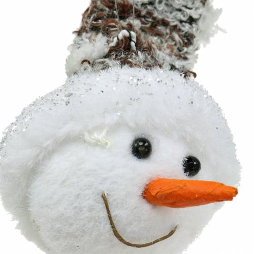 Product Decoration hanger snowman head 9cm x 6cm 6pcs