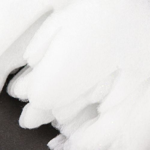 Product Snow fleece icicle garland white or glitter 9×200cm 3pcs