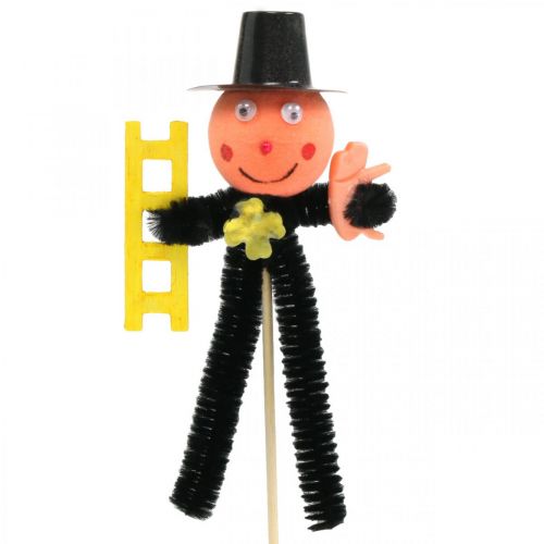 Floristik24 Chimney sweep chenille on stick New Year's Eve decoration 13cm 18 pcs