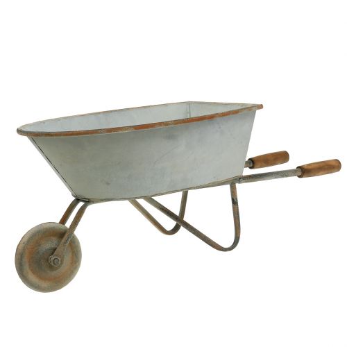 Floristik24 Wheelbarrow Planter 61cm x 25cm x 26.5cm Gray