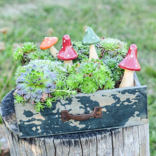 Floristik24 Drawer for planting antique blue wood 24 × 22cm