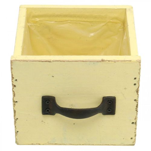Product Shabby Decorative Drawer for Planting Yellow Wood 12.5×12.5×10cm