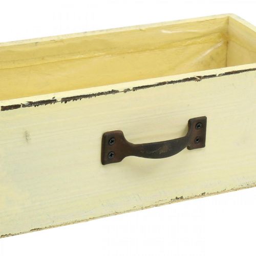 Product Wooden drawer for planting Yellow Shabby Chic 25×13×8cm