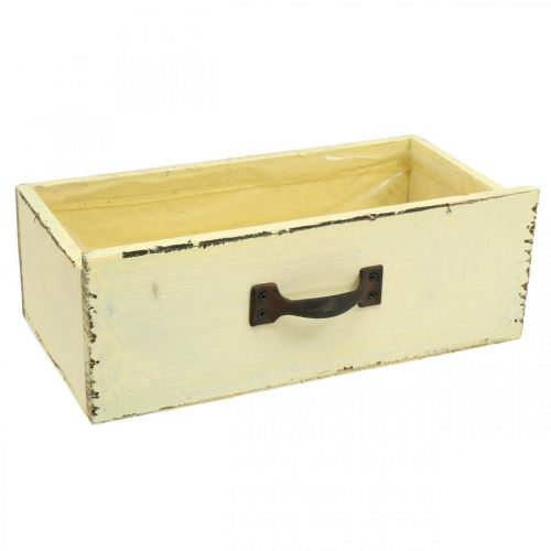Product Wooden drawer for planting Yellow Shabby Chic 25×13×8cm